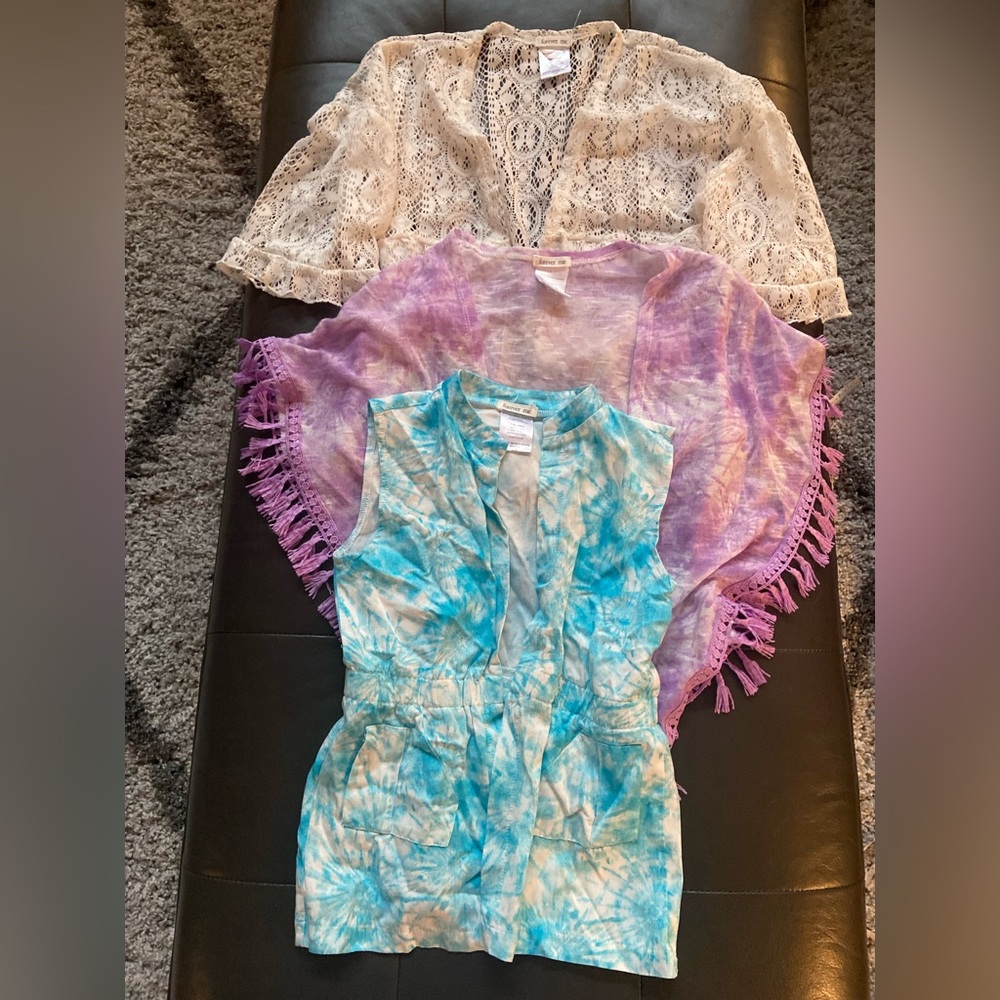 3 Forever Me cardigans for girls size 4/5 & 6/6X